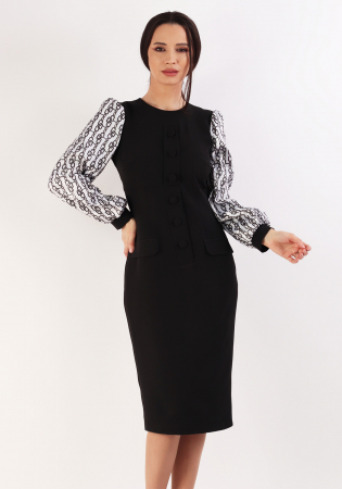 Rochii casual - Rochie 1587 neagra Moze