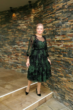 Rochie 1620neagra/verde Leonard [3]