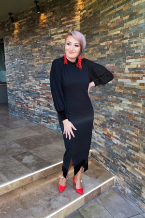 Rochii casual - Rochie 1884 neagra Fany Lux M