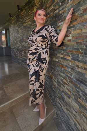 Rochie 1902 bej imprimata Leonard [1]