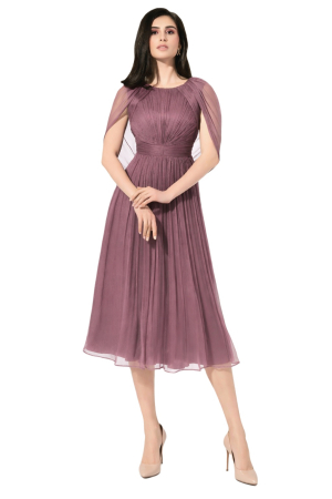 Rochii matase naturala - Rochie 1925 mov matase naturala Leonard