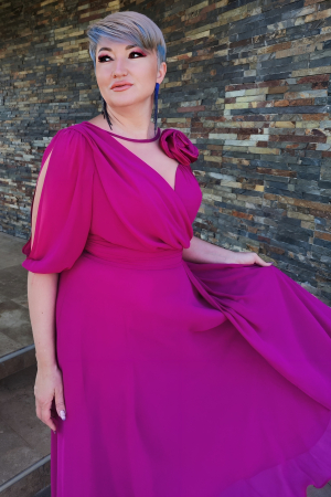 Rochie 2116 ciclame Fany Lux [2]