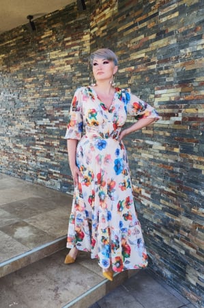 Rochie 2130 flori Fany Lux [1]