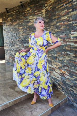 Rochie 2137 flori Fany Lux [4]