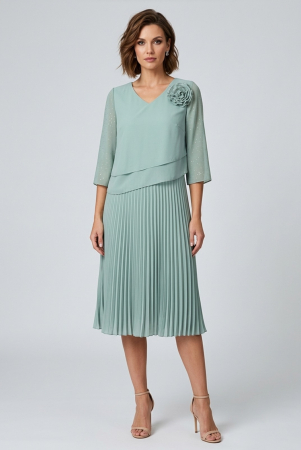 Rochii gala - Rochie 217 menta plisata Viada