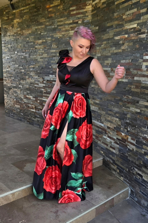 Rochii gala - Rochie 2184 trandafiri Fanylux