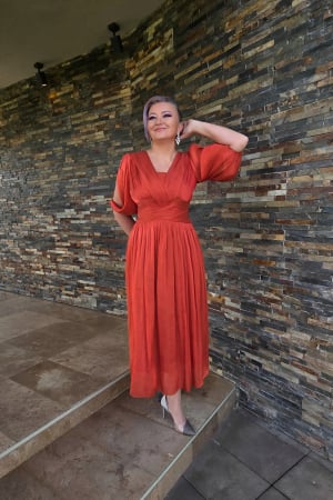 Rochie 2272 caramizie Fany Lux [2]
