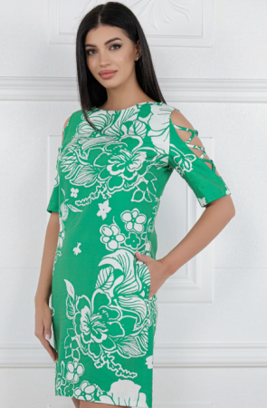 Rochie 2284 verde imprimata MBG [4]