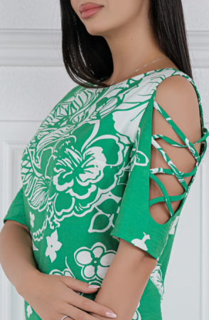 Rochie 2284 verde imprimata MBG [2]