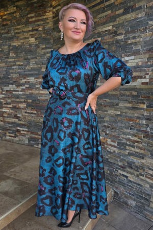 Rochie 2299 turquaz imprimata Fany Lux [2]