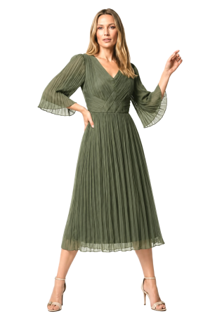 Imbracaminte Femei - Rochie 237 verde matase naturala Viada