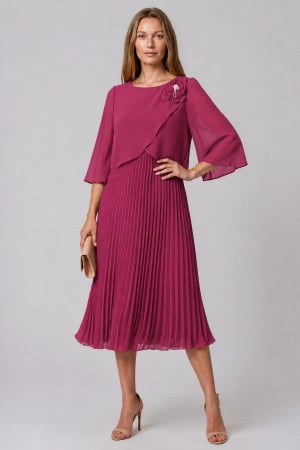 Rochii dama - Rochie 267 fuxia Viada