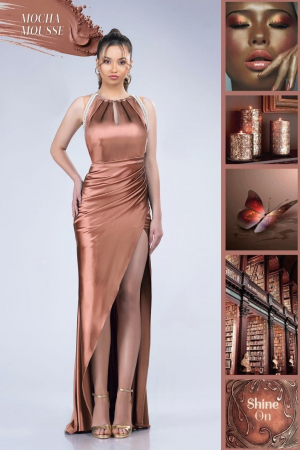 Rochie 41986 mocha mousse Per Donna [3]