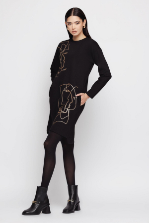 Rochii casual - Rochie 4406 neagra Mizar