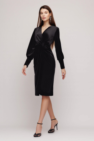 Rochie 4474 neagra catifea Mizar [3]