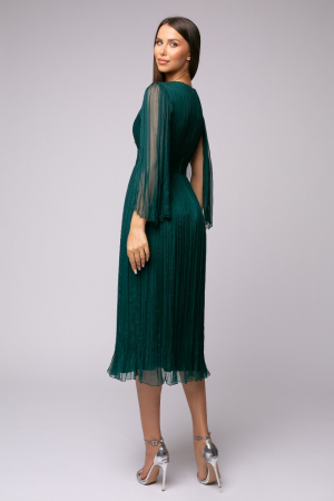 Rochie 5095 matase nat. verde Ginette [1]