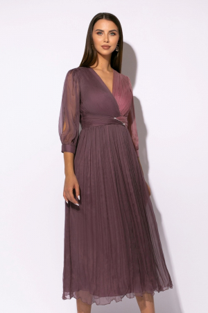 Rochie 5109 mov matase naturala Ginette [0]