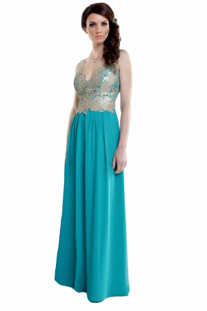 Rochii gala - Rochie 548 verde Ginette