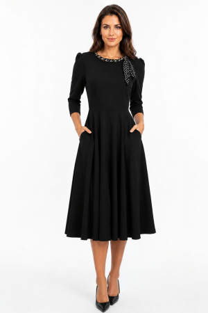 Rochii casual - Rochie 5600 neagra La Donna