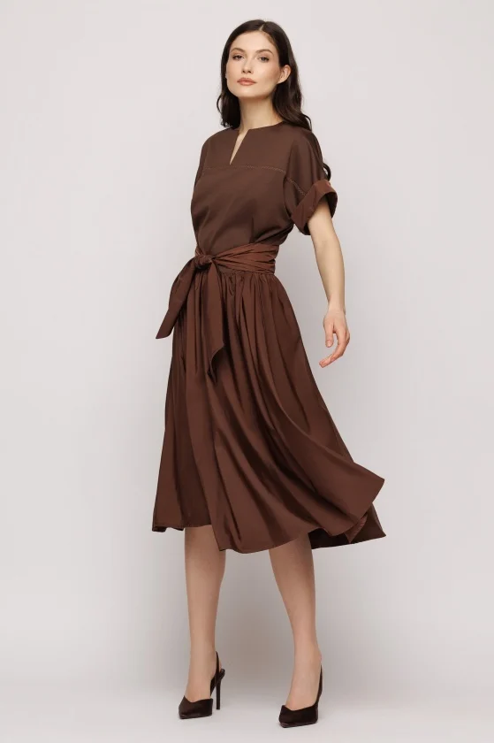 Rochii casual - Rochie 6104 maro Mizar