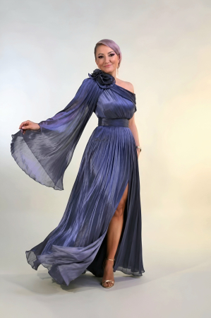 Imbracaminte Femei - Rochie 6259 blue metalizat Mizar