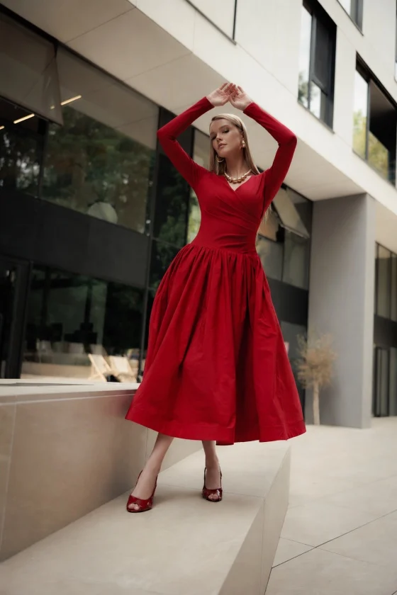 Rochii casual - Rochie 6350 grena Mizar