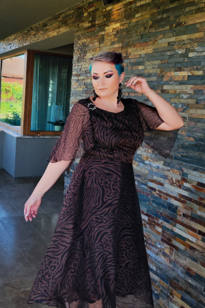Rochie 768 imp maro Viada [2]