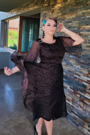 Rochie 768 imp maro Viada [1]
