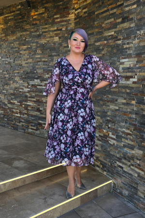 Rochie 909 inflorata mov Viada [1]