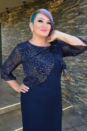 Rochie 927 bleumarine Viada [4]
