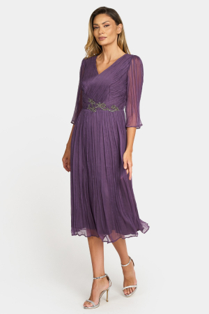 Rochii matase naturala - Rochie 995 matase naturala ametist Viada