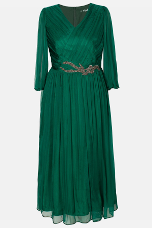 Rochie 995 matase naturala verde Viada [1]