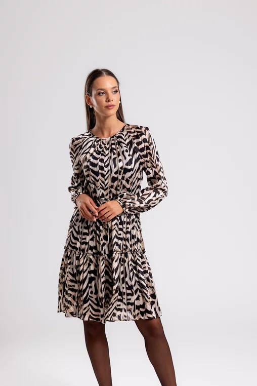 Rochie C8455 animal print Caramel [1]