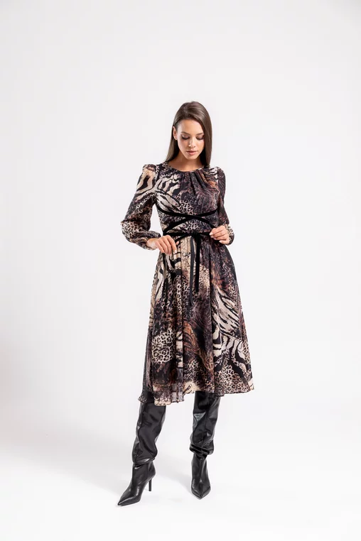 Rochie C8464 animal print Caramel [0]