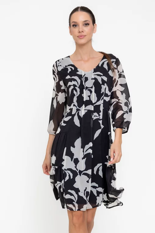 Rochie C8563 inflorata Caramel [5]