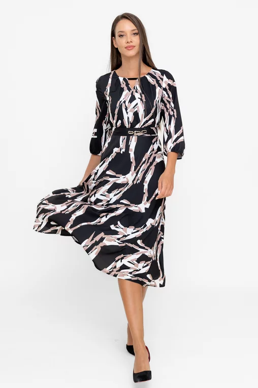 Imbracaminte Femei - Rochie C8567 neagra bej Carame
