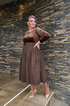 Imbracaminte Femei - Rochie C8582 maro Caramel