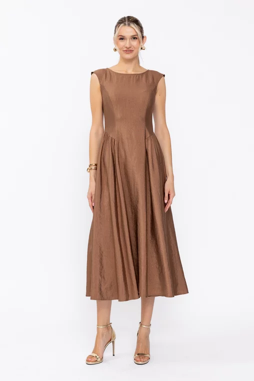 Imbracaminte Femei - Rochie C8631 maro Caramel