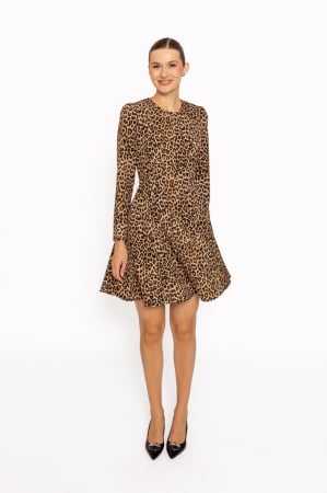 Rochii casual - Rochie C8643 animal print Caramel