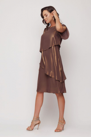 Rochii gala - Rochie EV1MZ4219 maro Mizar