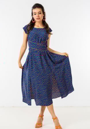 Rochie Karissa bleumarine imp Hermosa [3]