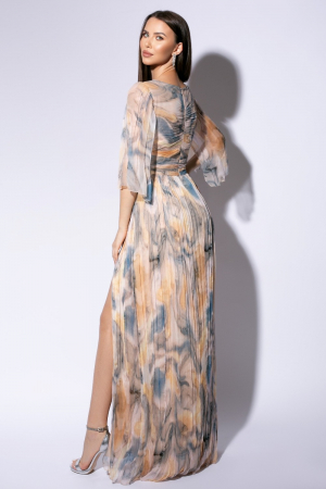 Rochie M5112 matase naturala imp Ginette [2]