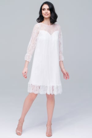 Rochii gala - Rochie M516/T68 alba Ginette