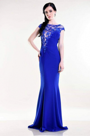 Rochii gala - Rochie sirena albastra Ginette