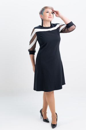 Rochie T101 alb/negru [1]