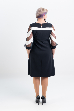 Rochie T101 alb/negru [4]