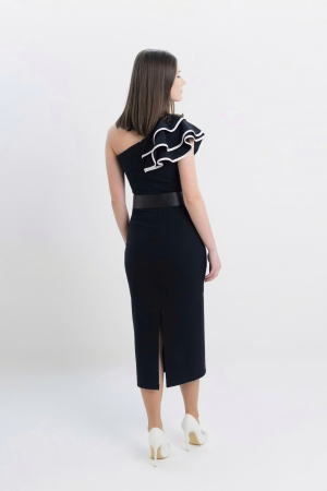 Rochie T108 alb/negru [3]