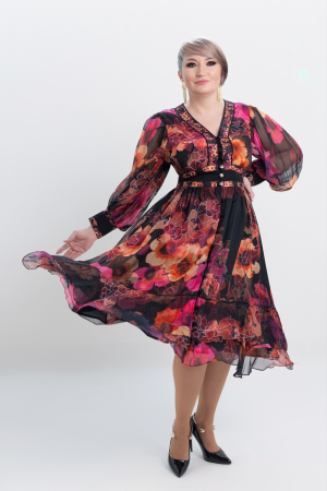 Rochii gala - Rochie T122 flori