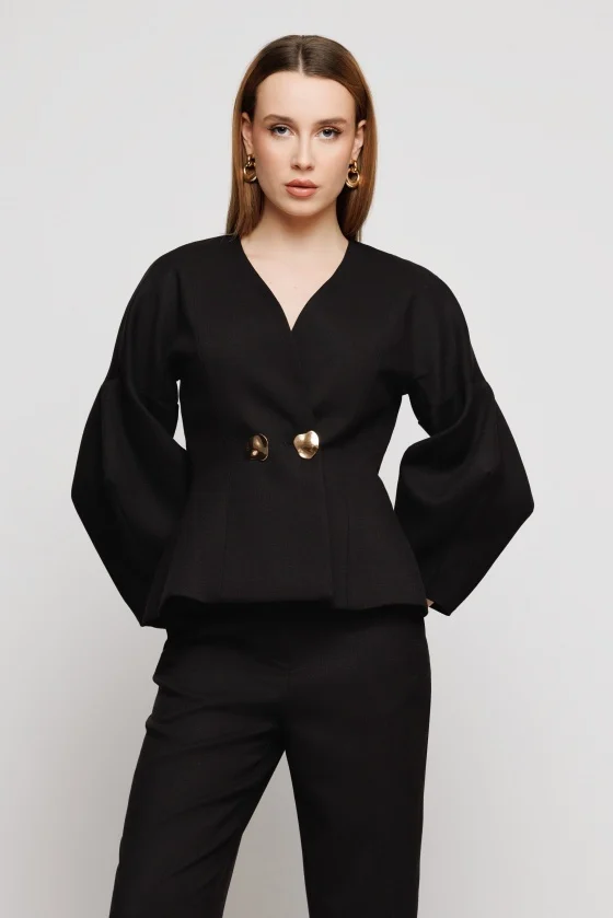 Sacouri dama - Sacou 6026 negru Mizar