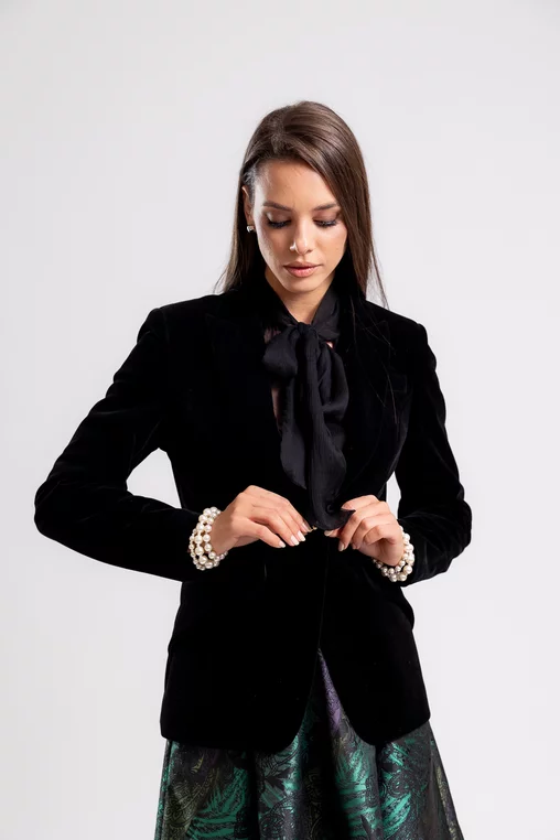 Sacou C1410 negru catifea Caramel [2]